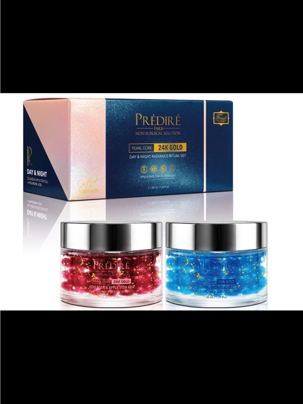 PRÉDIRÉ 24K Gold Day & Night Radiance Gel Set - Red & Blue